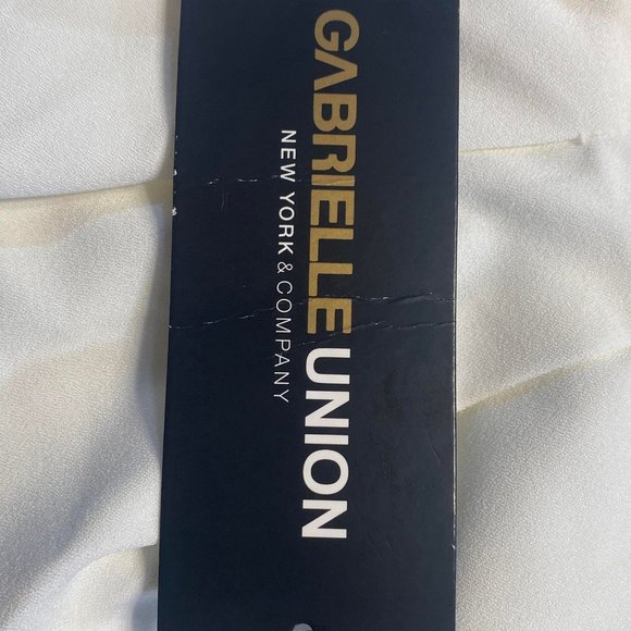 NEW YORK & COMPANY Gabrielle Union White Tie Belt Stretch Waist Pants sz XL NWT - Picture 7 of 8